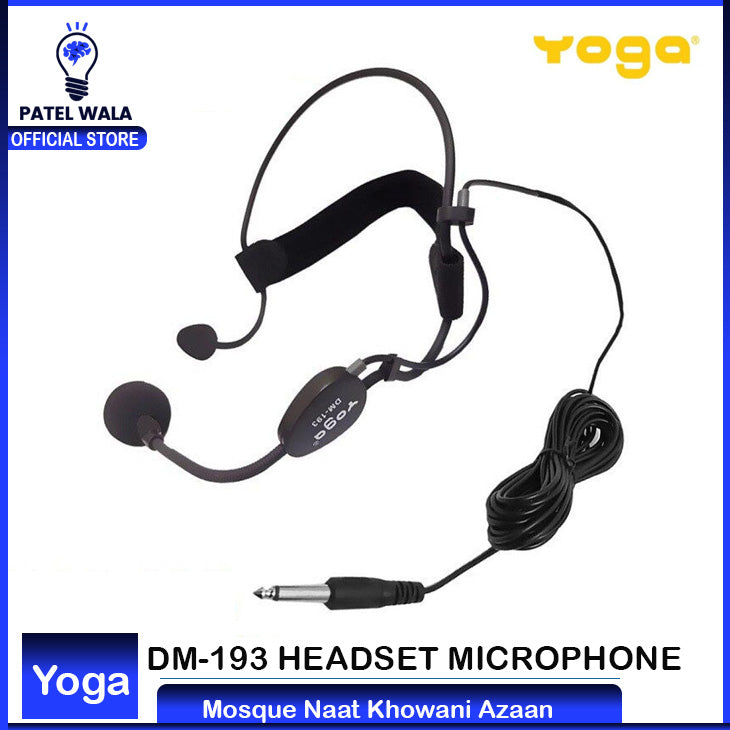 YOGA DM-193 DM193 HEADSET MICROPHONE YOGA DYNAMIC HEADSET MICROPHONE DM-193 HEADSET MICROPHONE DM193 YOGA ( Masjid Imam Azaan Taraveeh Qaymulen )