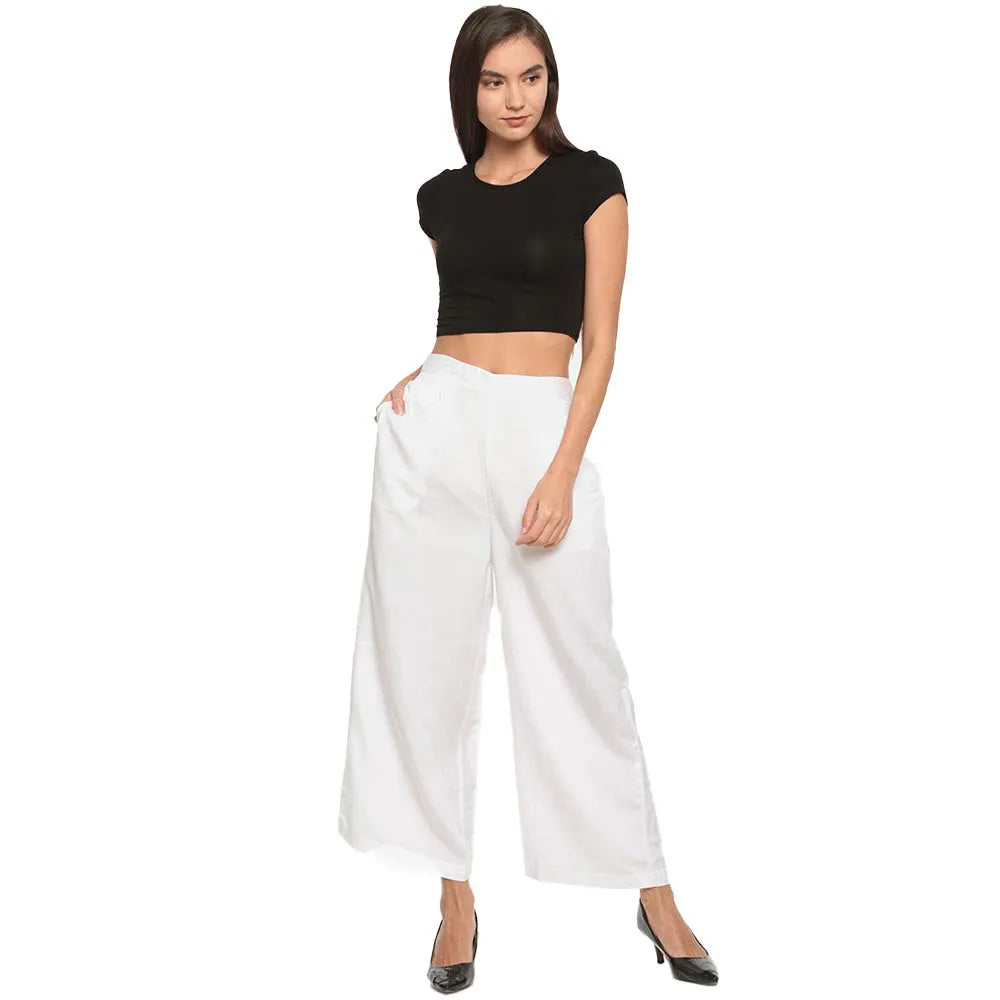 Pack of 5 Palazzo Pants for Women - Relaxed Fit, Free Size | Stylish & Comfortable Bottom Wear