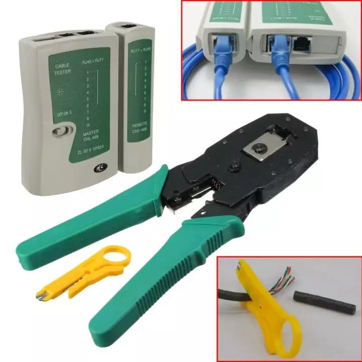 RJ45 RJ11 RJ12 CAT5 LAN Network Tool Kits Cable Tester Crimp Crimper Plier