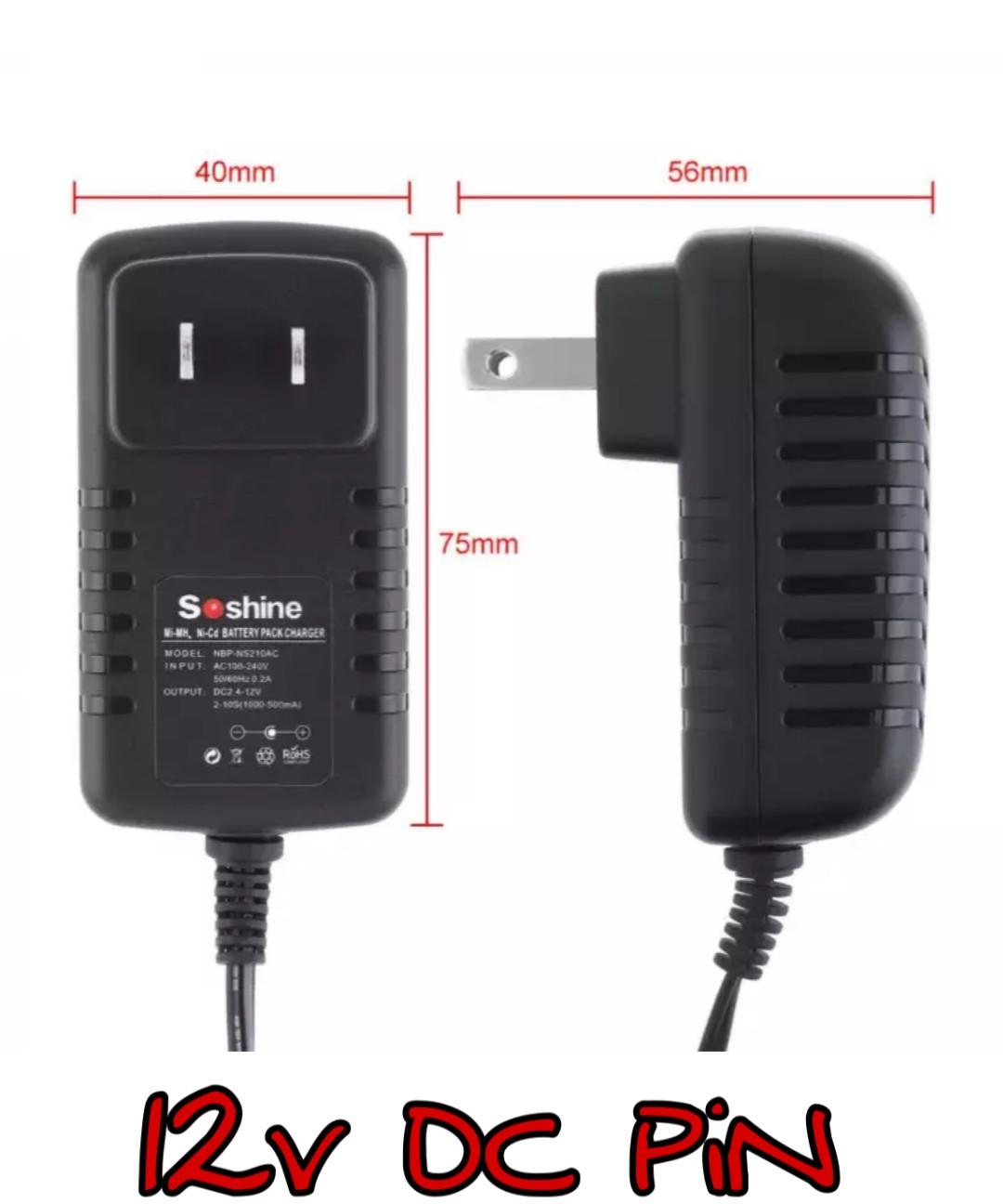 Soshine AC 100-240V 0.2A US / EU Plug DC 2.4-12V Power Supply Universal Travel 2.1 Power Adapter