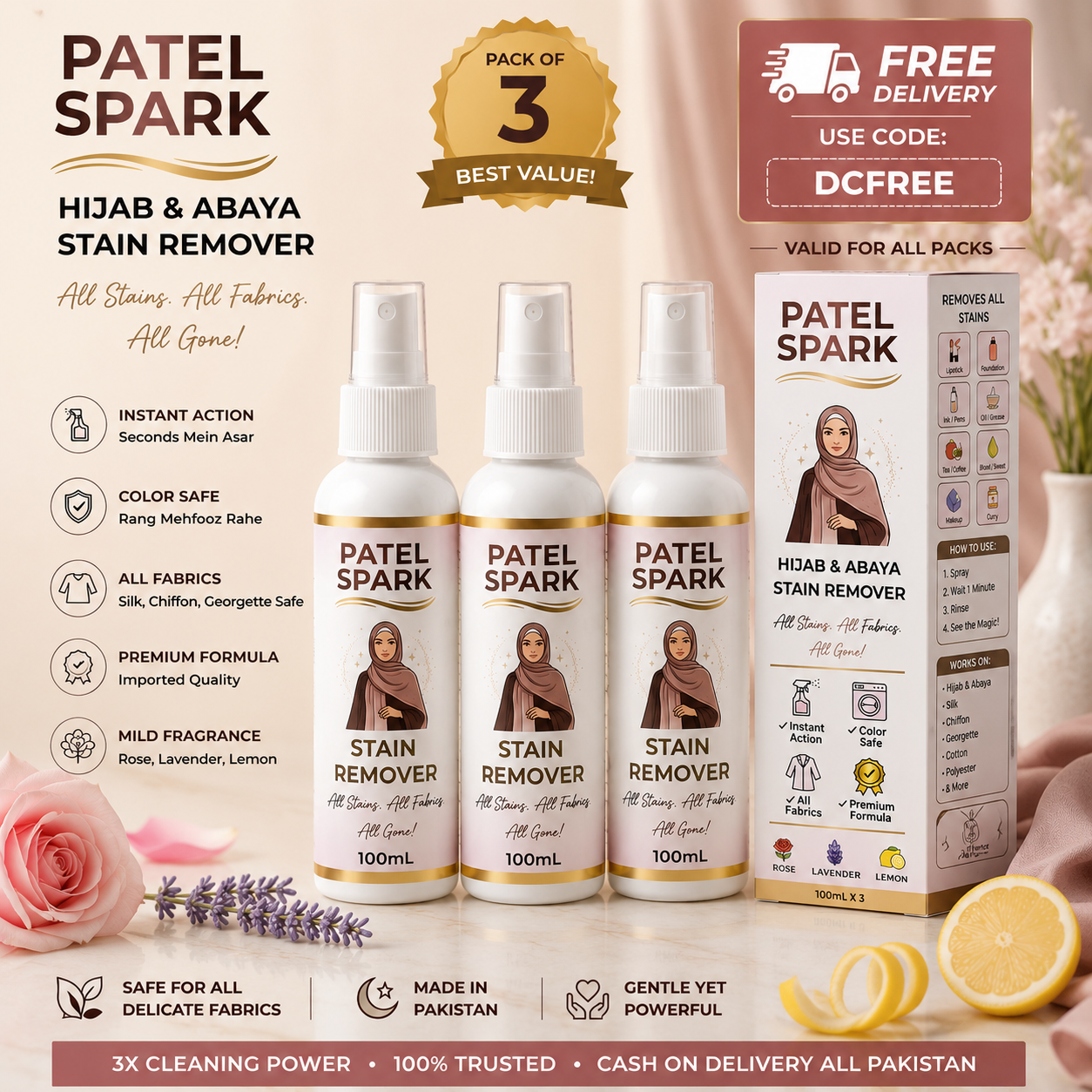 PATEL SPARK Hijab & Abaya Stain Remover 100ML