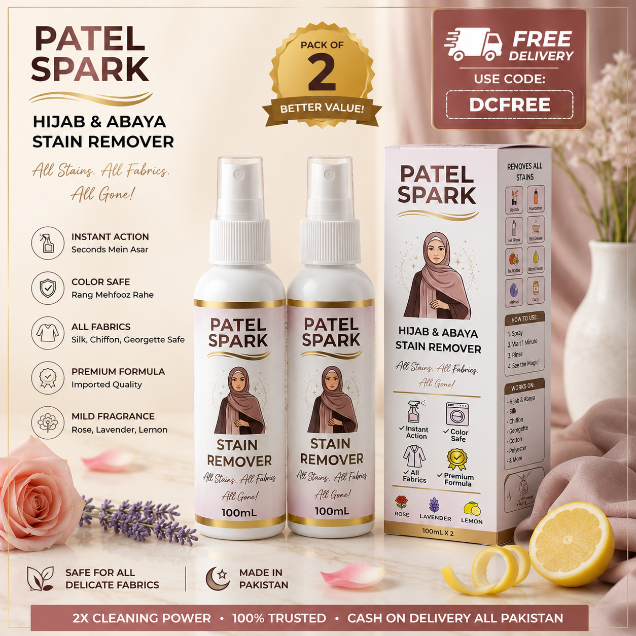 PATEL SPARK Hijab & Abaya Stain Remover 100ML