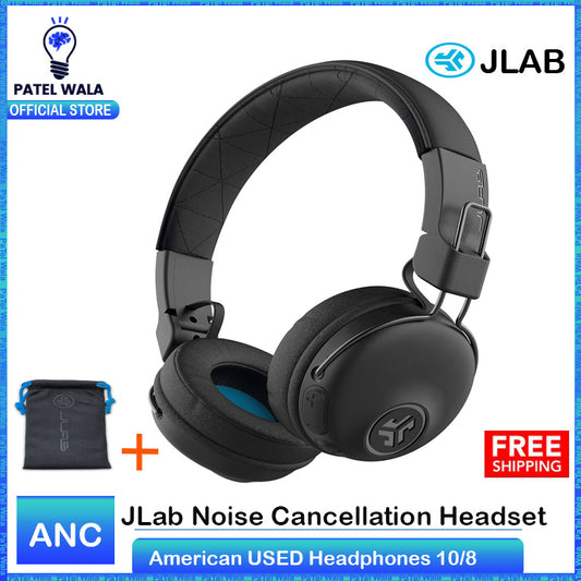 JLab Studio ANC Wireless On-Ear Headphones – 34+ Hrs, Bluetooth 5, Noise Canceling