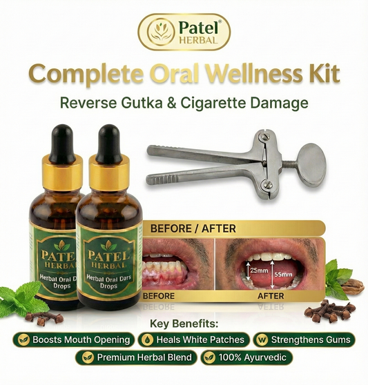 Metal Mouth Opener Tool with Herbal Care Oil Combo (Jaw Exercise Kit)