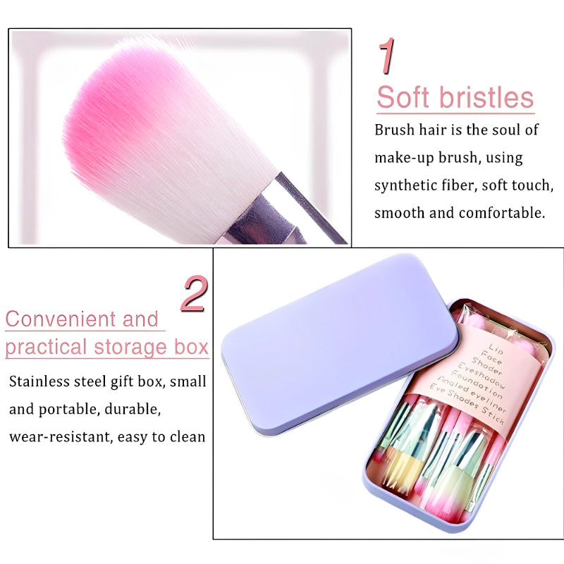 Cute Mini Hello Kitty 7PCS Makeup Brush Kit