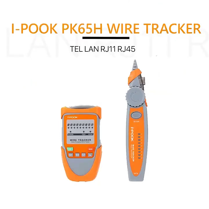 Professional i-POOK PK65H Wire Tracker | Multifunctional Cable Tester for Network, Telephone, and Ethernet | Includes Adjustable Sensitivity | Tone Tracer & Underground Cable Locator | Ideal for Various Testing Needs