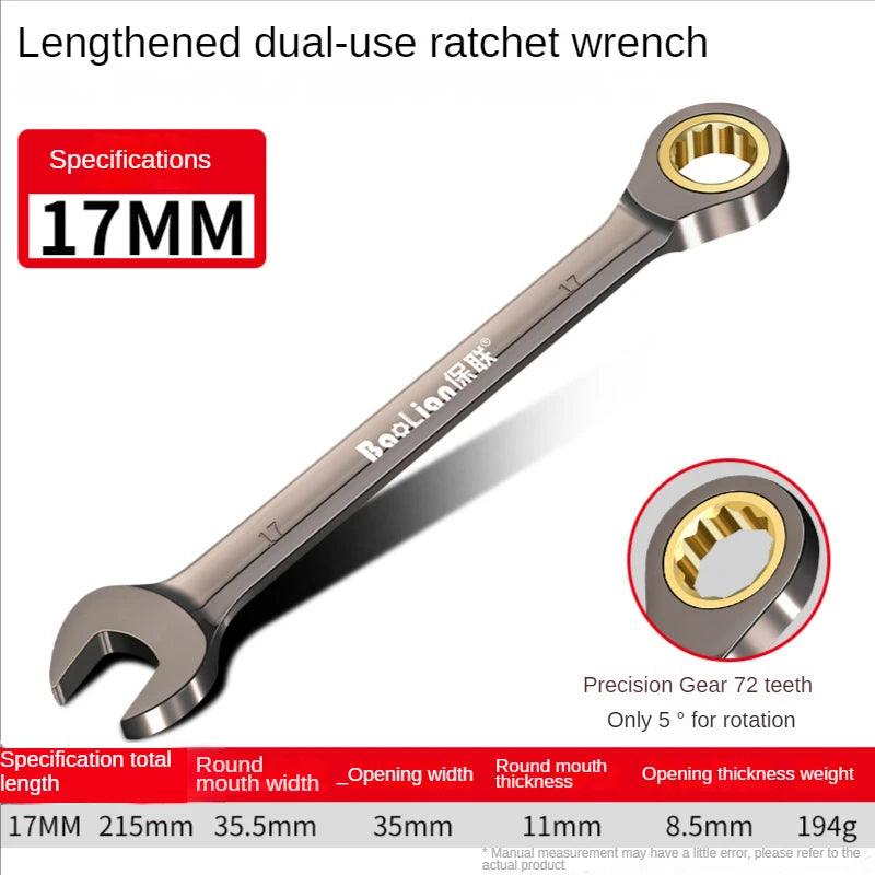 Bao Lian Universal Torx Wrench Adjustable Torque 6-30mm Ratchet Spanner for Bicycle Motorcycle Car Repair Tools Mechanical Tool