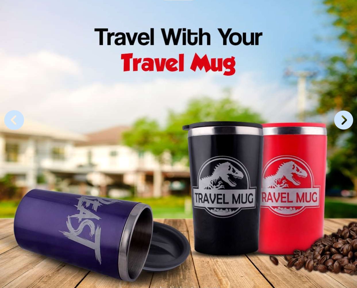 Best Travel Mug | Good Quality | Easy Grip Handle | 450ml Stainless Steel