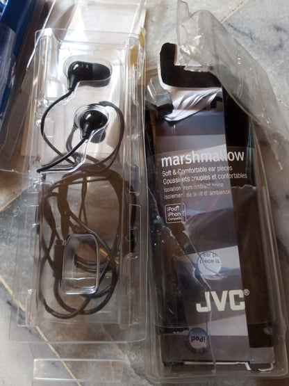 Original JVC Gumy & Marshmallow Earbuds | No Mic | Deep Bass | Soft Fit | Tangle-Free | Used/Open Box