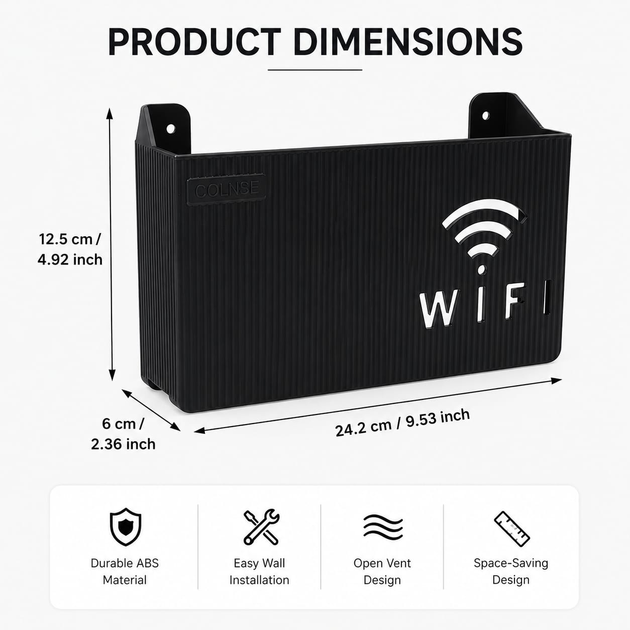 WiFi Router Holder Wall Mount | Single & Pack of 2 | White & Black Colors