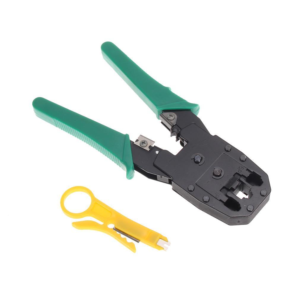 Cable Tester+Crimp Crimper+100 RJ45 CAT5 5e Connector Plug Network Tool Kit Pack of 3 Networking Tools