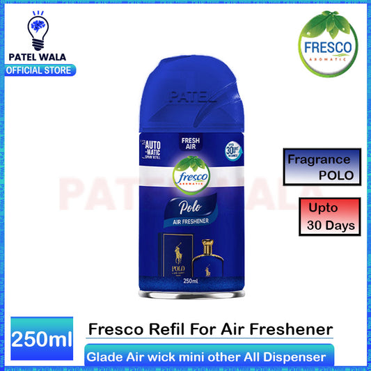 Fresco Airwick Automatic Air Freshener Spray | Fresh POLO Refill | 250ML Universal Refill for Other Dispensers ~ Patel-wala