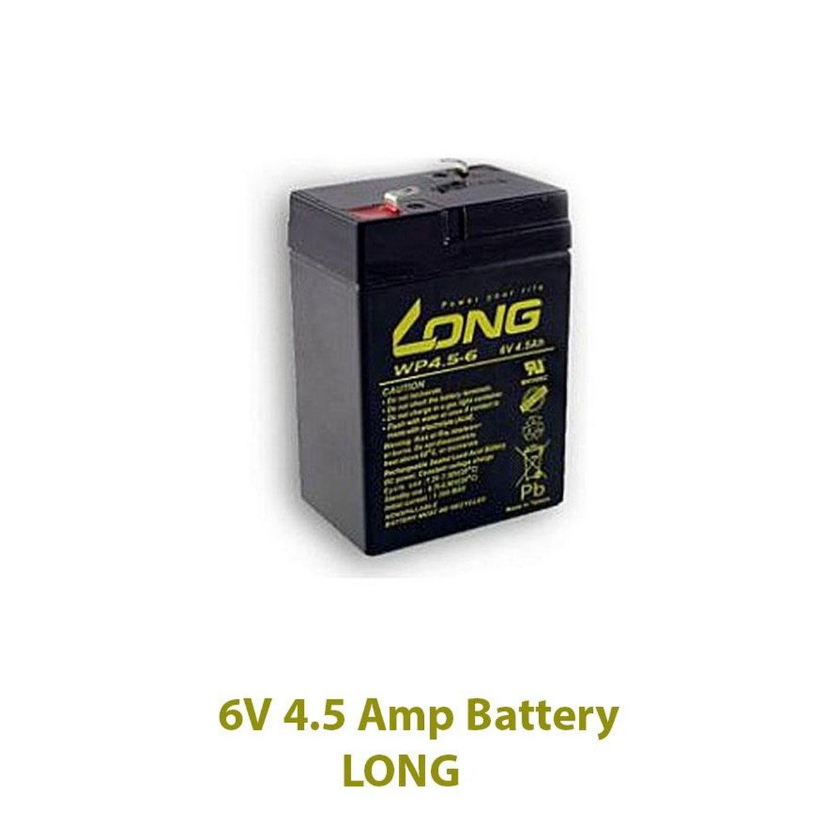 LONG 6 volt Dry Battery 6V 4.5 AMP Dry Battery LONg