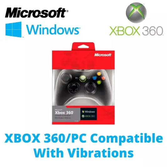 وحدة تحكم سلكية لـ Xbox 360 للكمبيوتر الشخصي / وحدة تحكم Xbox 360 سلكية USB عصا تحكم تدعم الكمبيوتر المحمول Microsofts Xbox 360 وحدة تحكم سلكية لأجهزة Xbox 360 وWindows [أسود]