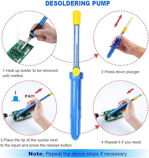 InstaOrder – Desoldering Vacuum Pump - Plastic Handle Suction Solder