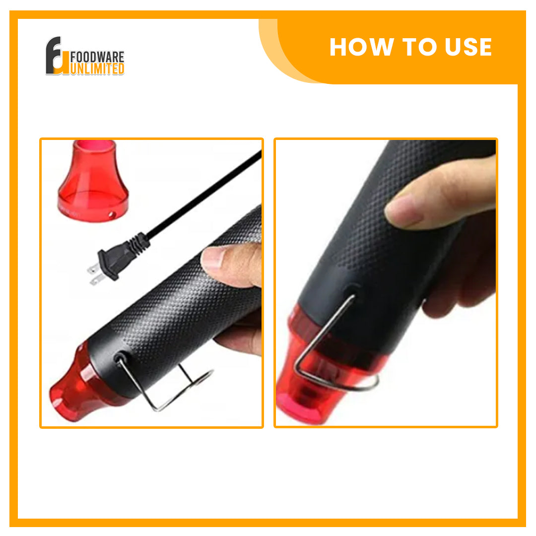 Portable 300W Hot Air Heat Gun - DIY Mini Electric Power Tool Sealer, Heavy Duty 220V Hot Air Blower for Crafts, Embossing, Resin Art, and Drying Paint