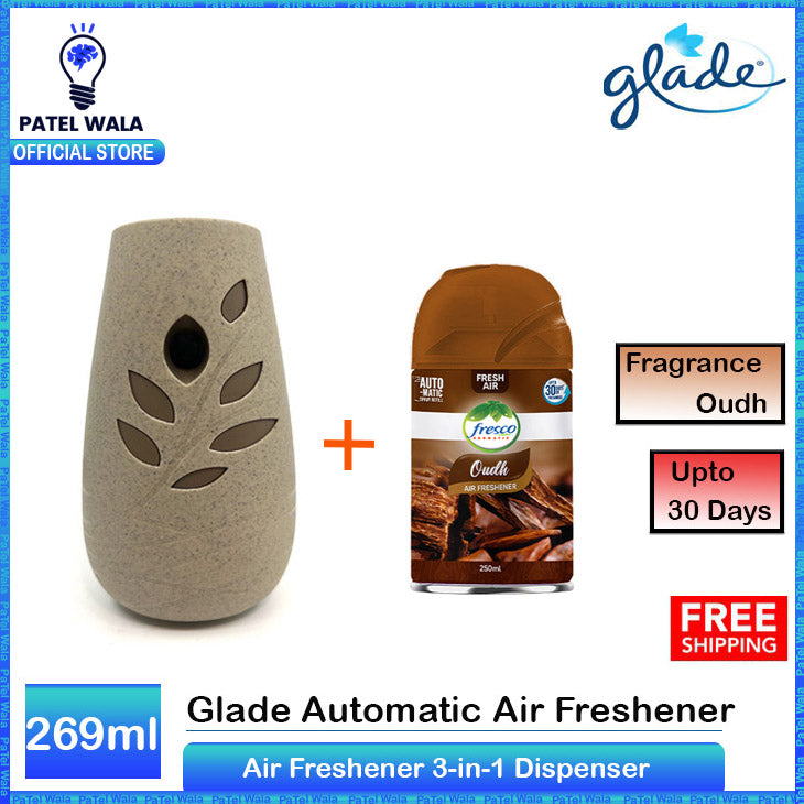 PATEL WALA Glade Air Freshener Dispenser Room Spray Refill 269ml for room, washroom, bathroom, wash room perfume spray only machine auto Glade 3-in-1 Automatic Air Freshener - Hawaiian Breeze, 269ml