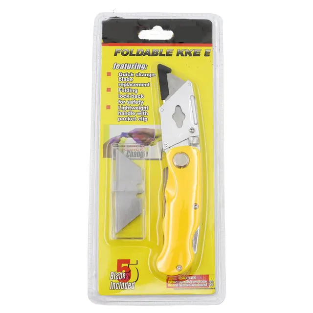 [ Free Blades ] Multi purpose Foldable  Cutter Foldable Hand Cutter Retractable  Cutter