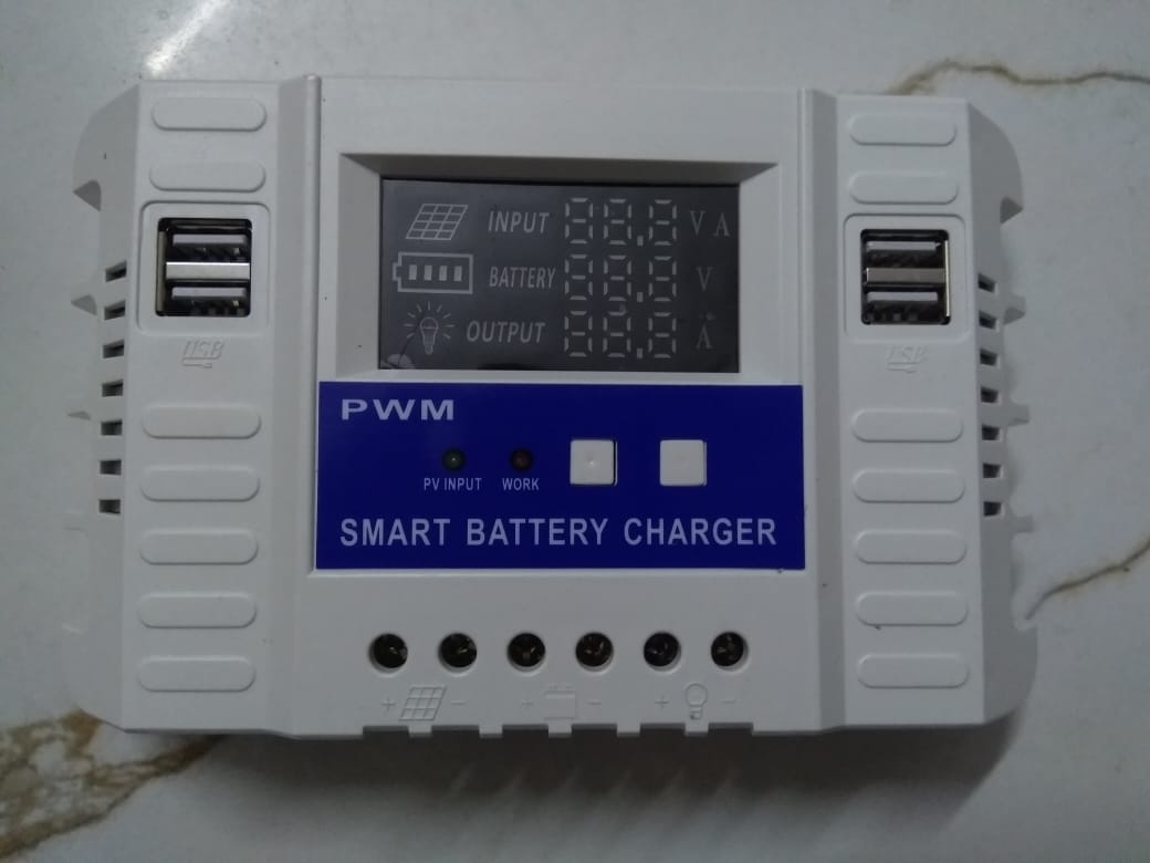 PWM Solar Controller 30A / 50A with Multiple USB sockets and Capacity of 12V 24V and LCD Display with digital screen high quality & Automatic system professional charge controllar Money Back Garranty