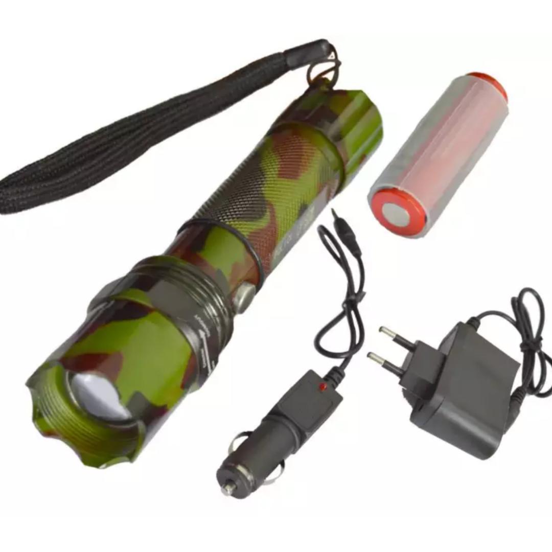 Multifunction SWAT Zoom Flashlight/Torchlight/LampuSuluh Rechargeable Free Box, Battery and Charger