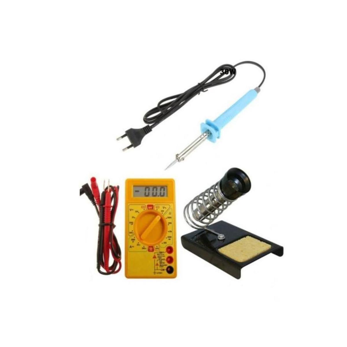 Combo of Electric Digital Multi Meter + Soldering Iron PAck of 3