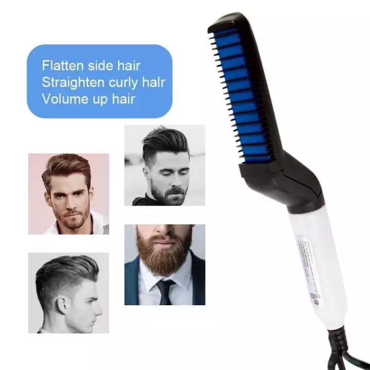 Multifunctional Hair Comb Brush Beard Straightener Hair Straighten Straightening Comb Hair Curler Quick Hair Styler For Men