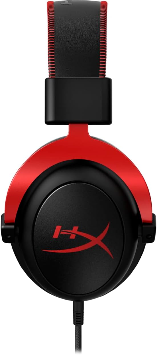 HyperX Cloud 2 II - Gaming Headset, 7.1 Surround Sound, Memory Foam Ear Pads, Durable Aluminum Frame, Detachable Microphone, Works with PC, PS5, PS4, Xbox Series X|S, Xbox One – Red