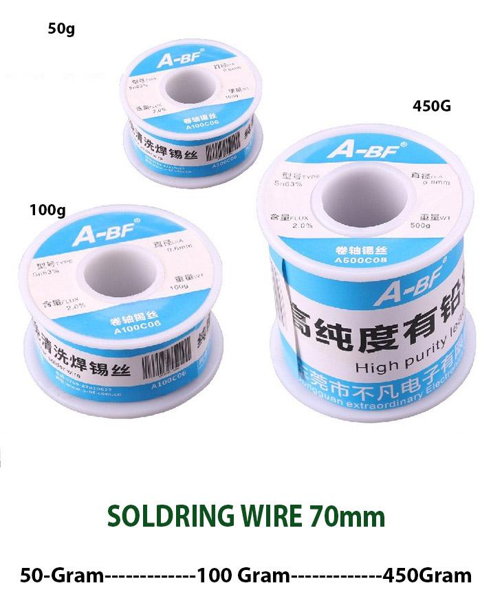 100 Gram - Soldering Wire Roll - Silver 50Gram 0.8mm