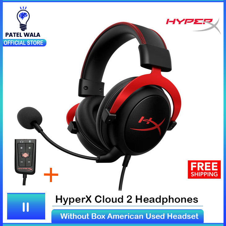 HyperX Cloud 2 II - Gaming Headset, 7.1 Surround Sound, Memory Foam Ear Pads, Durable Aluminum Frame, Detachable Microphone, Works with PC, PS5, PS4, Xbox Series X|S, Xbox One – Red