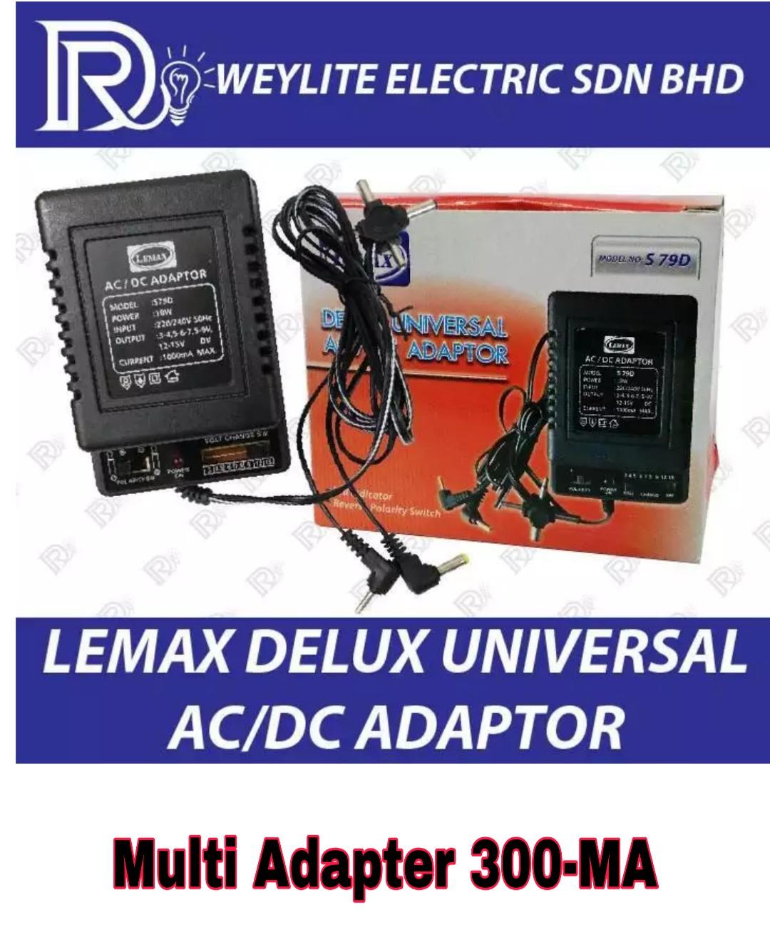 UNIVERSAL AC/DC ADAPTOR Multi Volt Adapter.