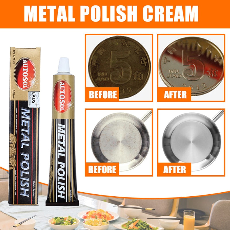 Autosol Metal Polish 75ml - 100% Original German Formula for Chrome, Alloy, & Stainless Steel