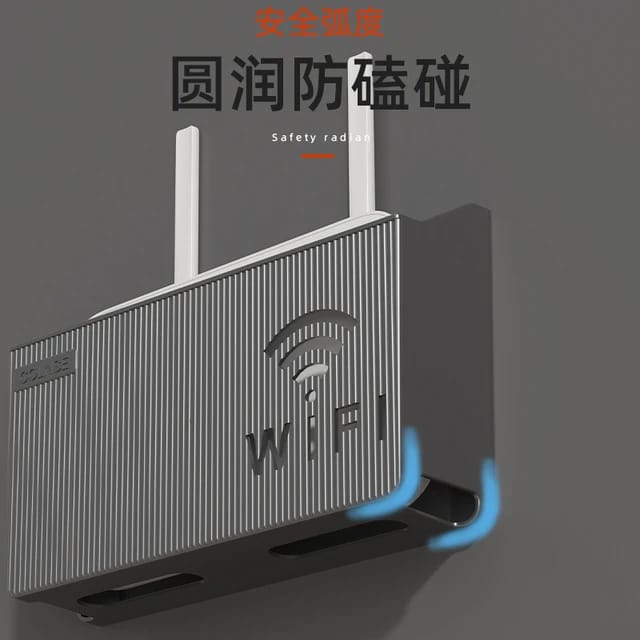 (Black) Wall-mounted router box Office Media Decor Console Wifi box Wireless storage boxes Rack Bracket Hangings Wall Shelf TV Box Router Shelf  WiFi Stand Cord-less Phone Stand Wall Mount Wall Shelf Floating Media Shelf TV DVD Android Box Holder Stand