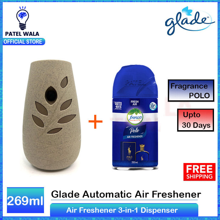 PATEL WALA Glade Air Freshener Dispenser Room Spray Refill 269ml for room, washroom, bathroom, wash room perfume spray only machine auto Glade 3-in-1 Automatic Air Freshener - Hawaiian Breeze, 269ml