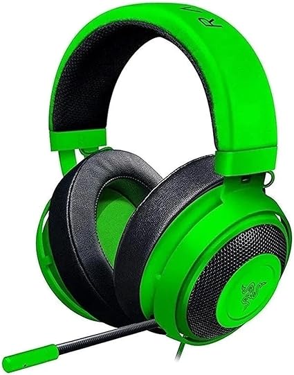 Razer Kraken Gaming Headset: Lightweight Aluminum Frame, Retractable Noise Isolating Microphone, For PC, PS4, PS5, Switch, Xbox One, Xbox Series X & S, Mobile, 3.5 mm Audio Jack – Green