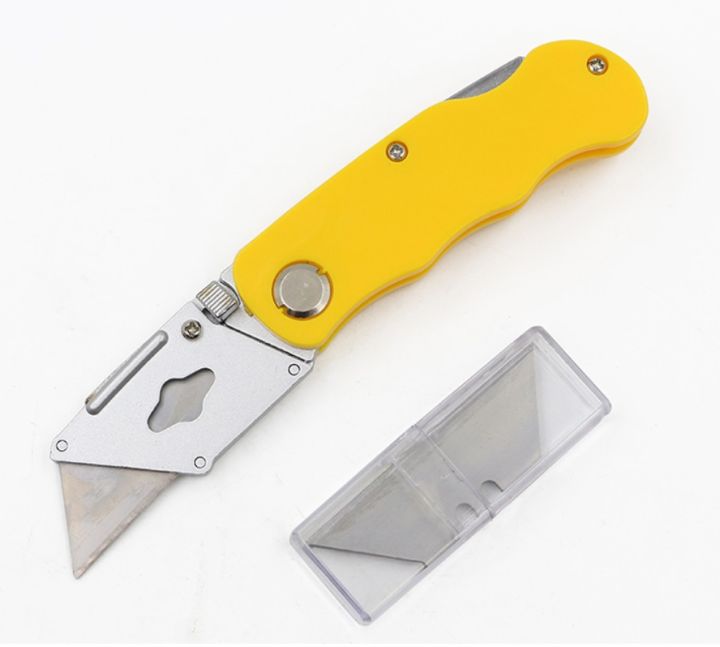 [ Free Blades ] Multi purpose Foldable  Cutter Foldable Hand Cutter Retractable  Cutter