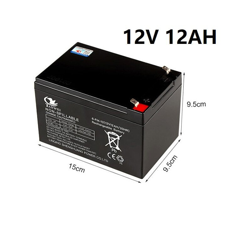 12V Rechargeable Sealed Lead Acid Battery 1.3AH / 2.3AH / 2.6AH / 5AH / 7AH / 12AH for Electric Scooters, Alarms, Auto Gates, CCTV & More