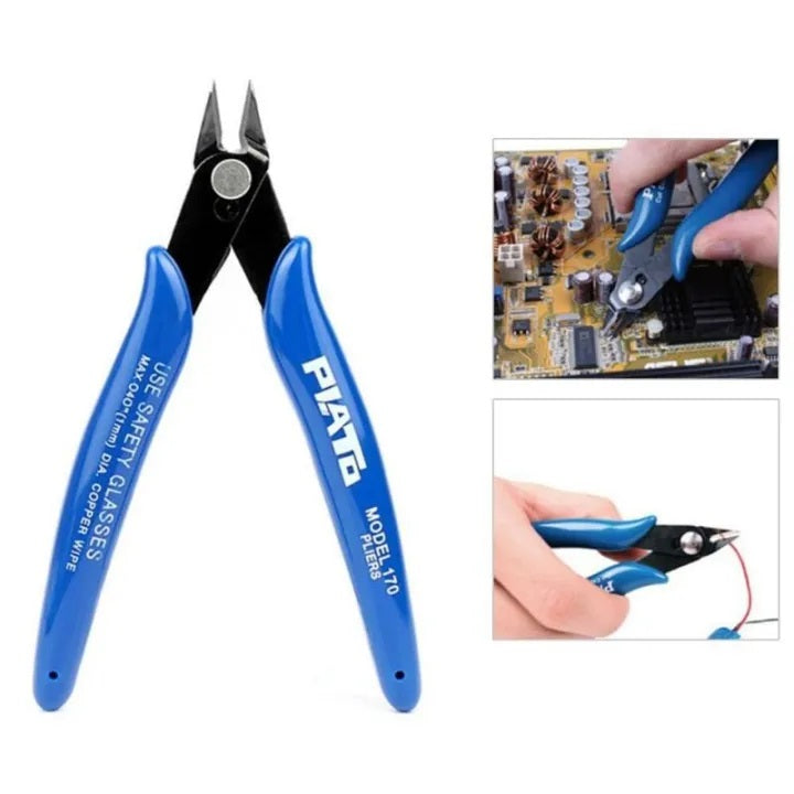 Wire Cutters, Spring-loaded Side Cutters Flush Cutters, Diagonal Cutters Precision Side Cutters, Diagonal Cutting Pliers in CRV Steel, Heavy Duty Cutting Pliers for Electrical, Homes