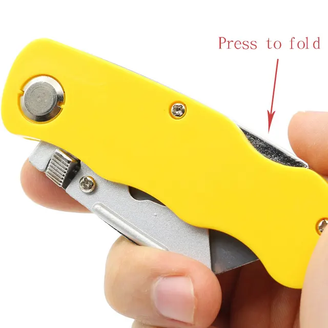 [ Free Blades ] Multi purpose Foldable  Cutter Foldable Hand Cutter Retractable  Cutter