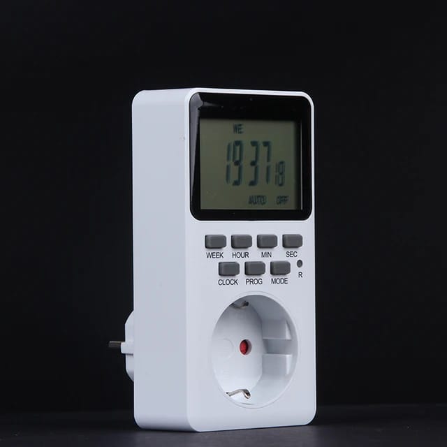 Digital Timer Switch Socket With Timer Outlet Energy Saving Kitchen Timer Week Hour Counter Programmable Socket For Electricity Bill Saver K-Electric Unit Save