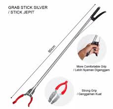 3ft Grab Stick – 90cm Long Stainless Steel Reptile Grabber with Anti-Rust Finish & Non-Slip Plastic Handle | Multipurpose Trash Picker, Snake Catching Tool, Reptile Control & Household Helper Daily Use Trendy Easy