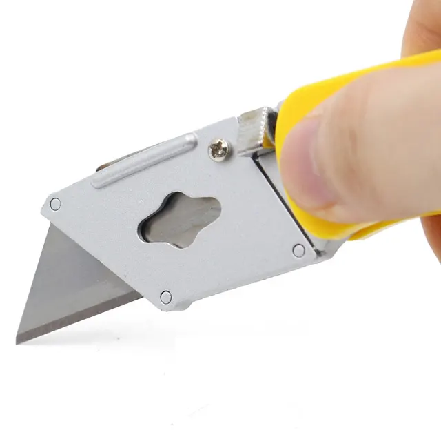 [ Free Blades ] Multi purpose Foldable  Cutter Foldable Hand Cutter Retractable  Cutter