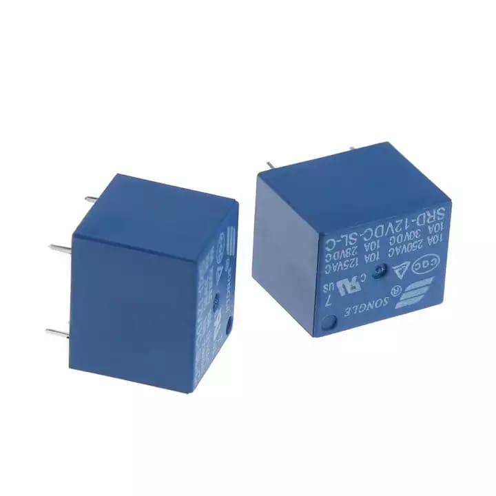 5Pcs Durable DC 12V Coil 10A 5 Pins Power Relay P-C-B Type SPDT For SRA-12VDC-CL