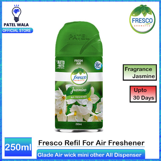 Fresco Airwick Automatic Air Freshener Spray | Fresh Jasmine Refill | 250ML Universal Refill for Other Dispensers ~ Patel-wala