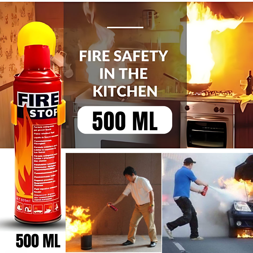 Foam Stop Fire 500Ml - Fire Stop - Fire Extinguisher - Portable Spray Safety Smart Shopping & Co