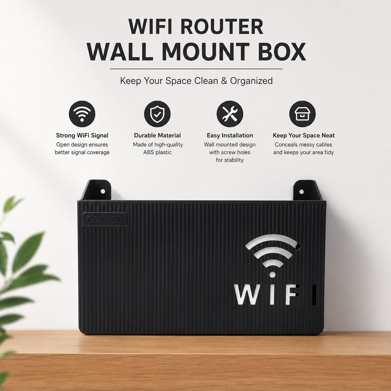 WiFi Router Holder Wall Mount | Single & Pack of 2 | White & Black Colors