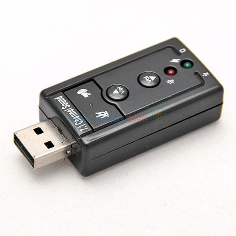 External USB 2.0 Virtual 7.1 Channel Audio Splitter Sound Card Adapter for PC/Laptop