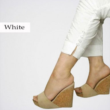 Cotton Trouser Cigarette Pants Leggings Shalwar Simple for Girls-Ladies-Women Straight Body Fit Enhance the look Fine Cotton Fabric Trendy Daily Use