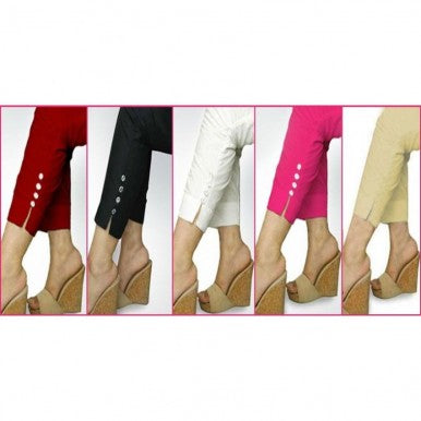 Cotton Trouser Cigarette Pants Leggings Shalwar Simple for Girls-Ladies-Women Straight Body Fit Enhance the look Fine Cotton Fabric Trendy Daily Use