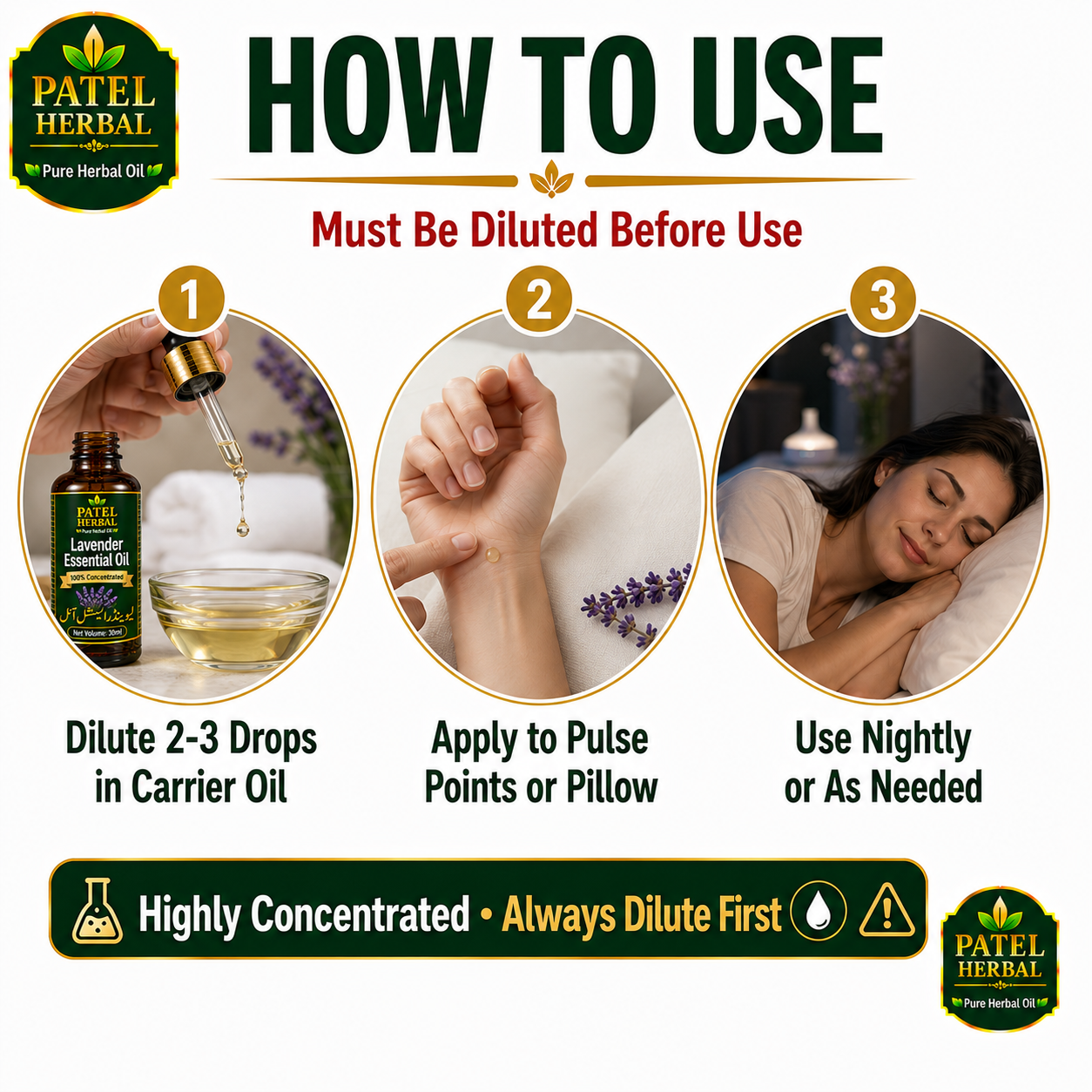 Lavender Essential Oil – 100% Pure Concentrated Therapeutic-Grade Oil for Sleep & Anxiety Relief | 30ml
