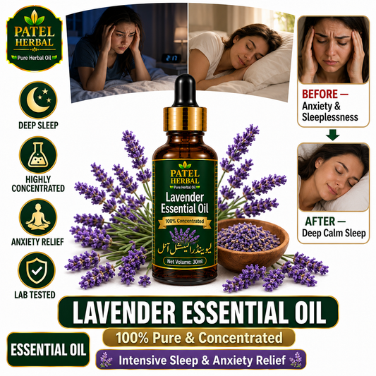 Lavender Essential Oil – 100% Pure Concentrated Therapeutic-Grade Oil for Sleep & Anxiety Relief | 30ml